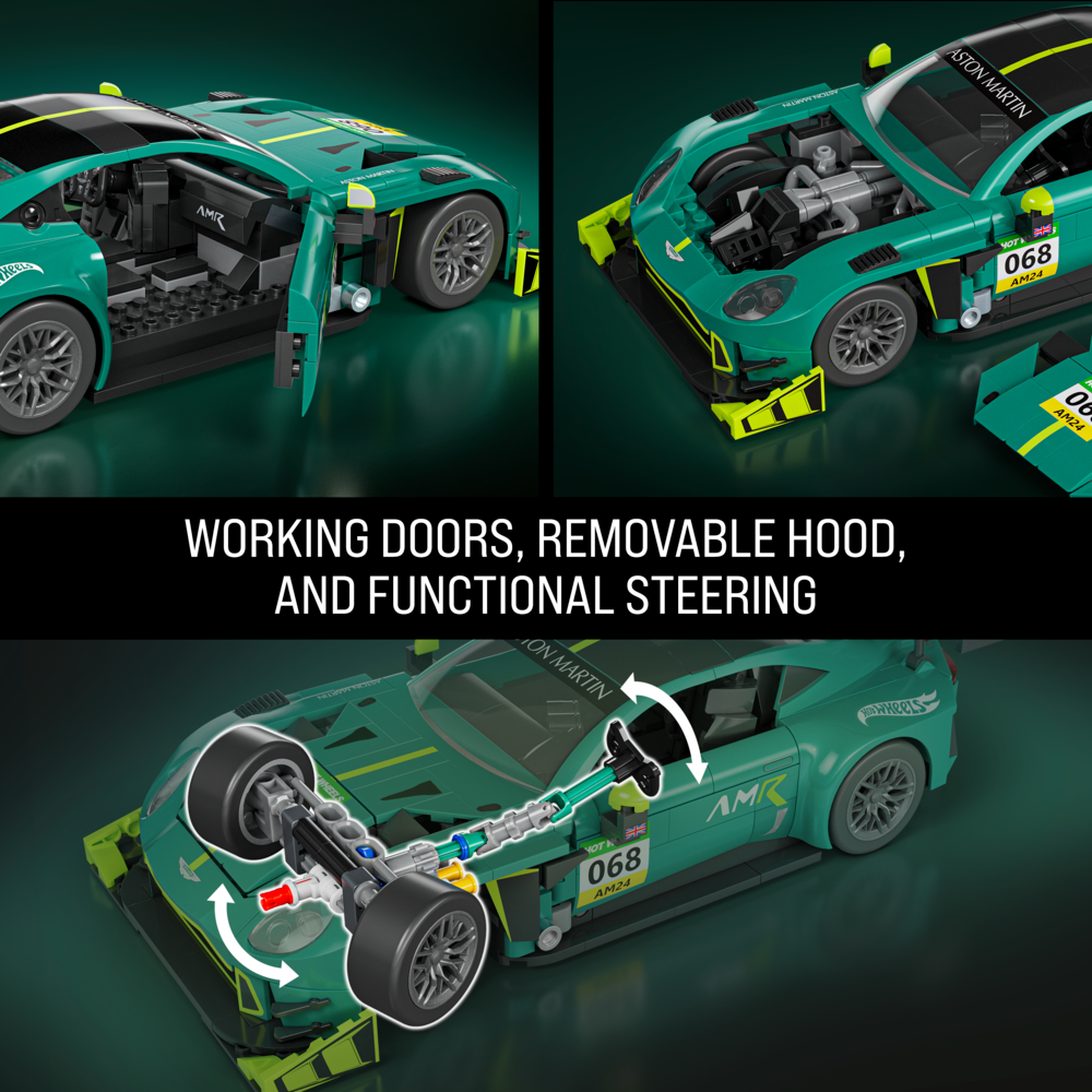 Mattel Brick Shop Hot Wheels Elite Series '24 Aston Martin Vantage Gt3 Building Set