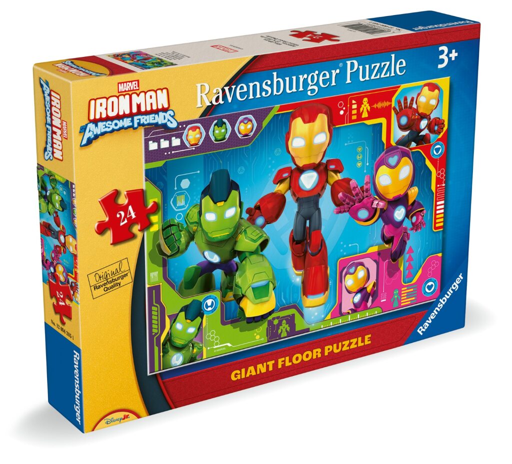 Ravensburger Iron Man & His Awesome Friends Giant Floor Puzzle, 24Pc