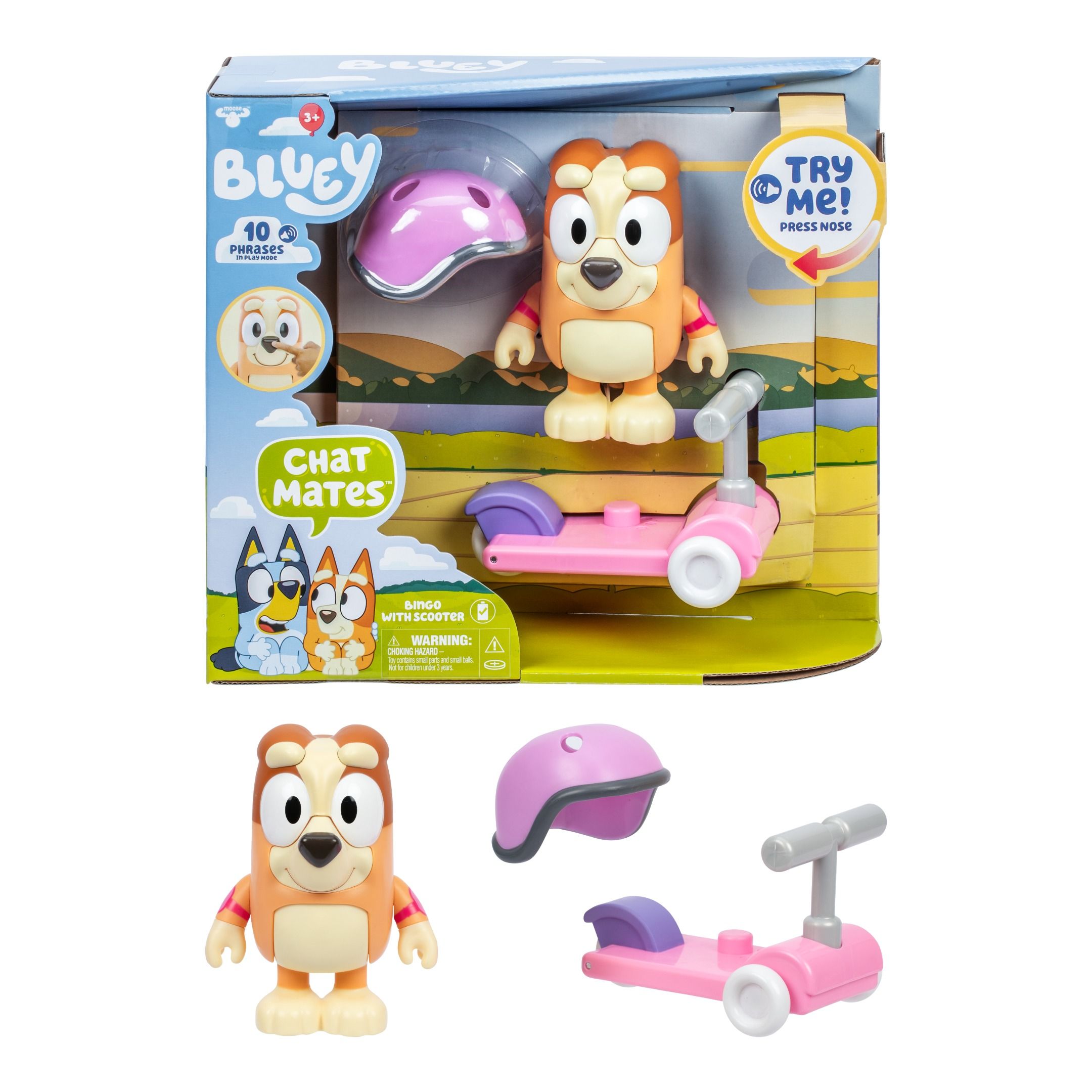 Bluey Chat Mates Bingo With Scooter Figure