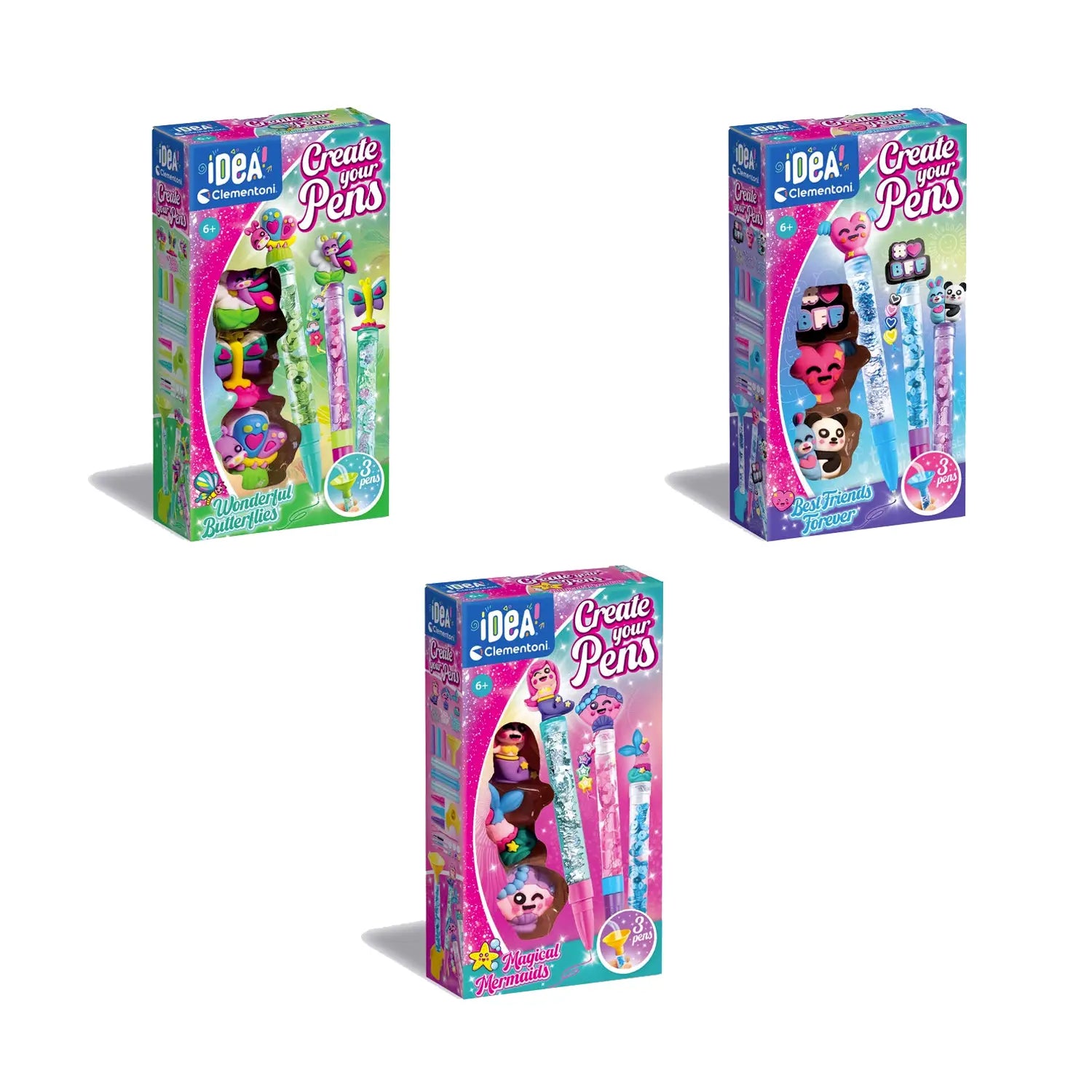 Idea Clementoni Create Your Pens - 3 Pen Pack Assortment