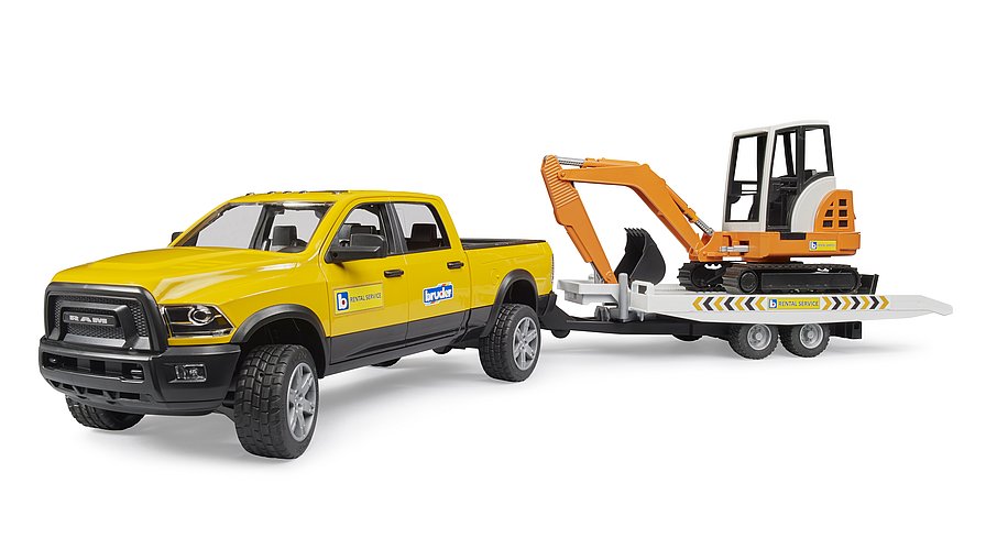 Bruder Ram Rental Service With Mini Excavator
