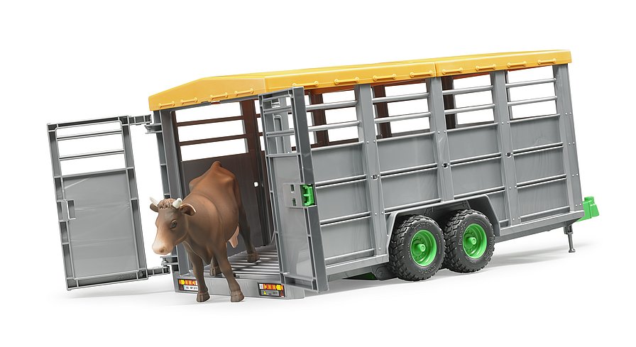 Bruder Livestock Trailer With 1 Cow
