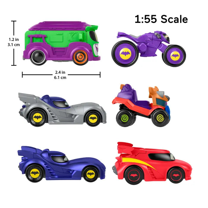Fisher Price Batwheels 1:55 Scale Diecast Car Assortment