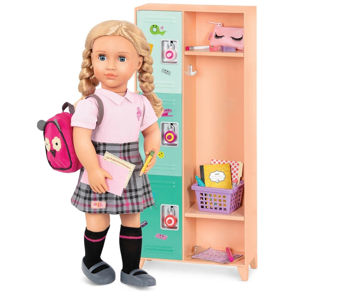 Our Generation Deluxe Poseable School Doll & Book Hally