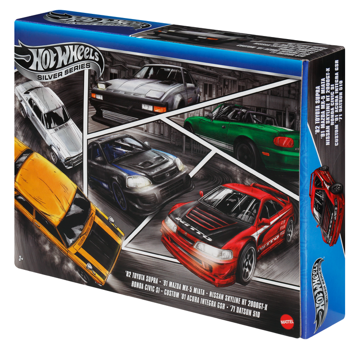 Hot Wheels Silver Series Diecast Cars Streets Of Japan 6 Pack