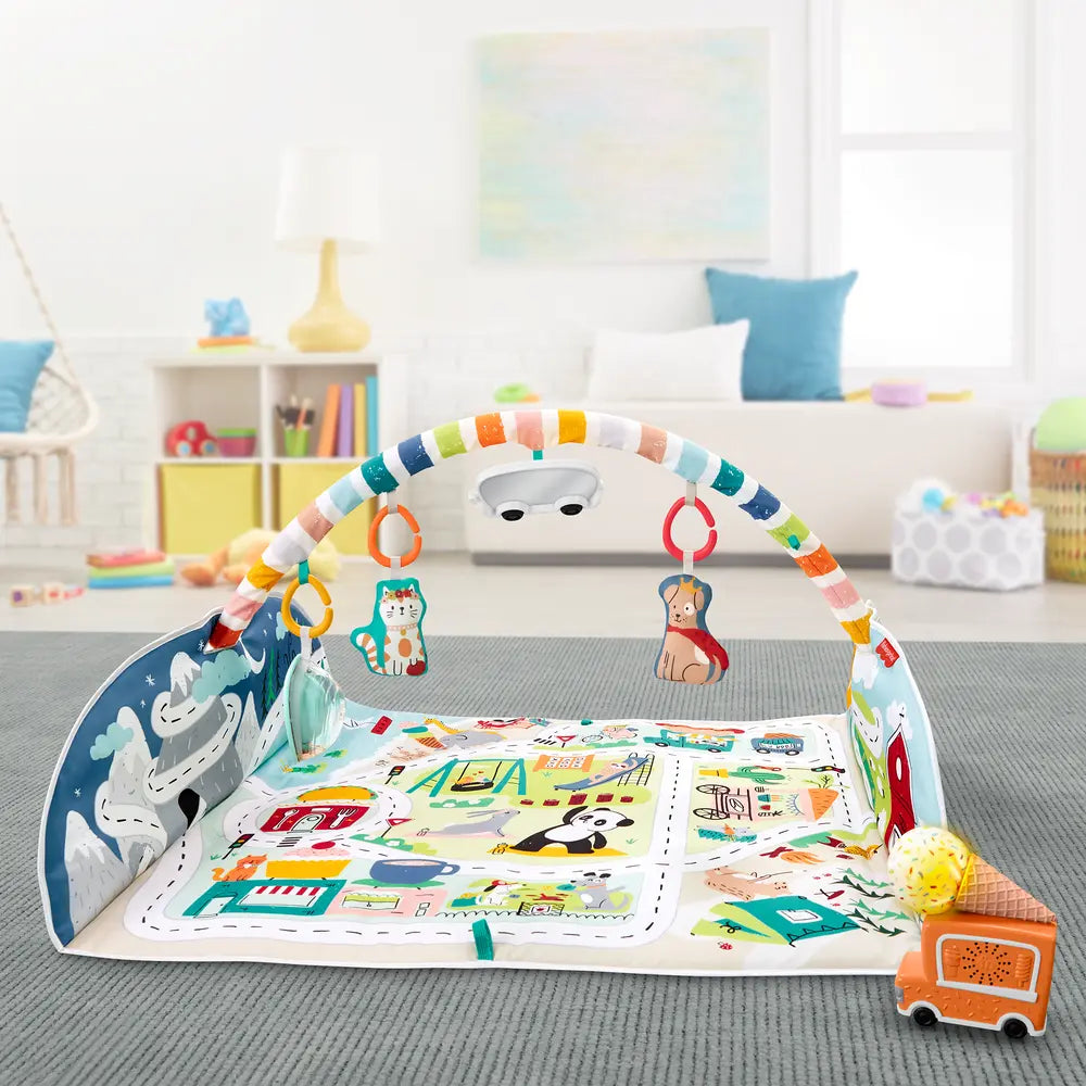 Fisher-Price Activity City Gym To Jumbo Play Mat With Music And Lights
