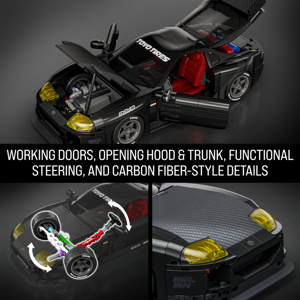Mattel Brick Shop Hot Wheels Elite Series '94 Toyota Supra Mkiv Building Set