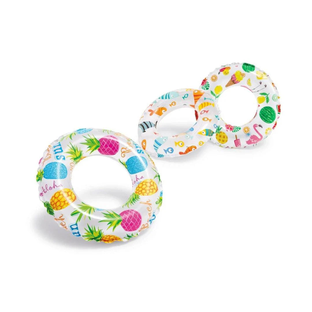 Lively Print Inflatable Swim Rings - Assortment