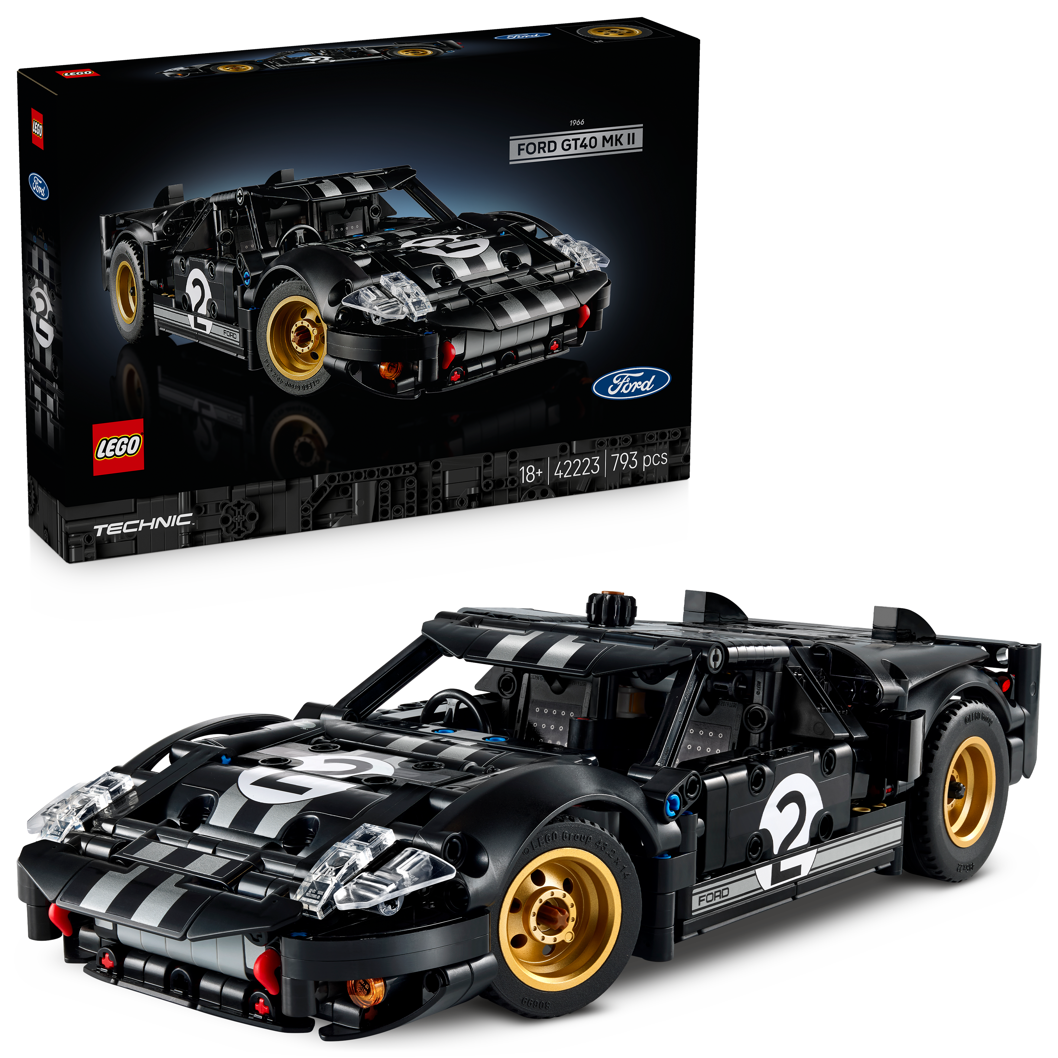 Lego® Technic 1966 Ford Gt40 Mkii Race Car For Adults 42223