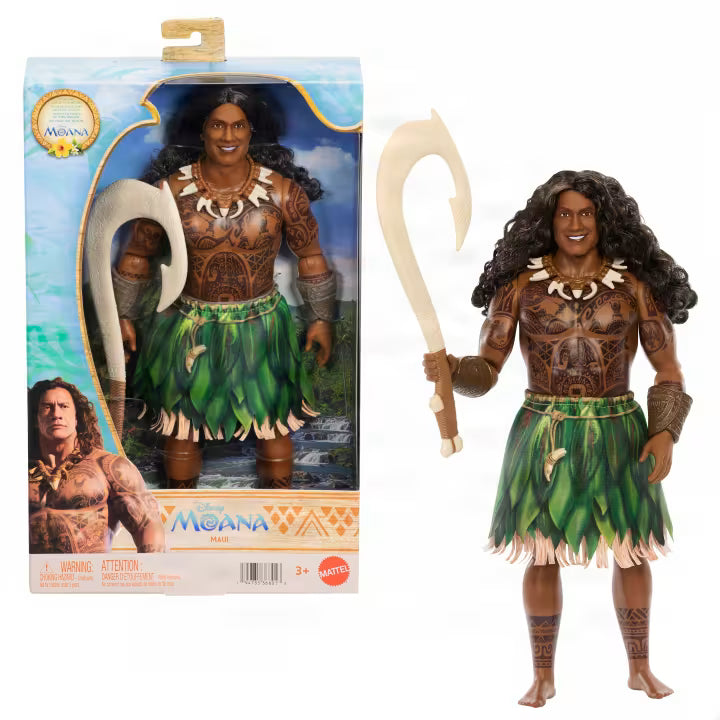 Disney Moana Maui Doll With Removable Fashion & 4 Accessories, Inspired By Live Action Movie