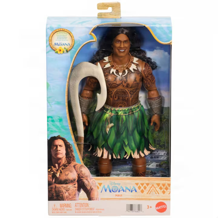 Disney Moana Maui Doll With Removable Fashion & 4 Accessories, Inspired By Live Action Movie