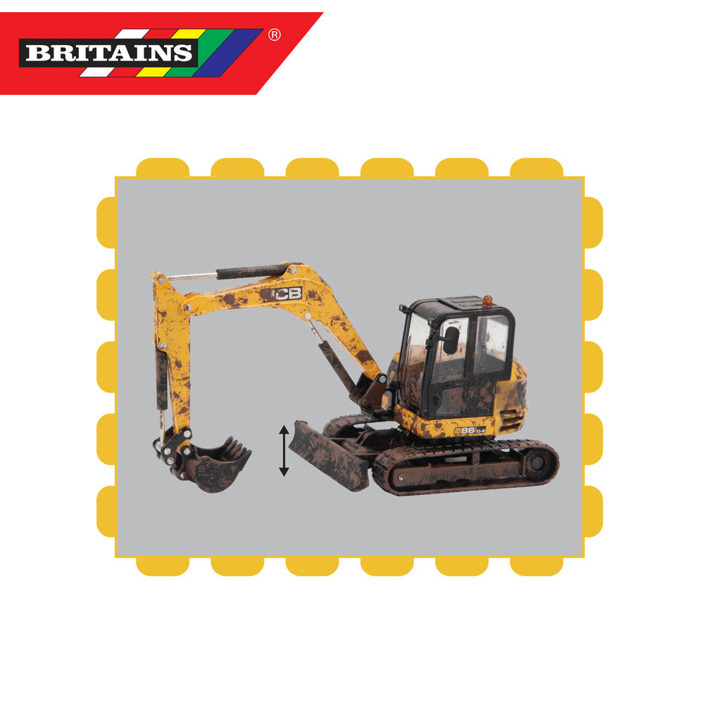 Britains 1:32 Muddy Jcb Midi Excavator