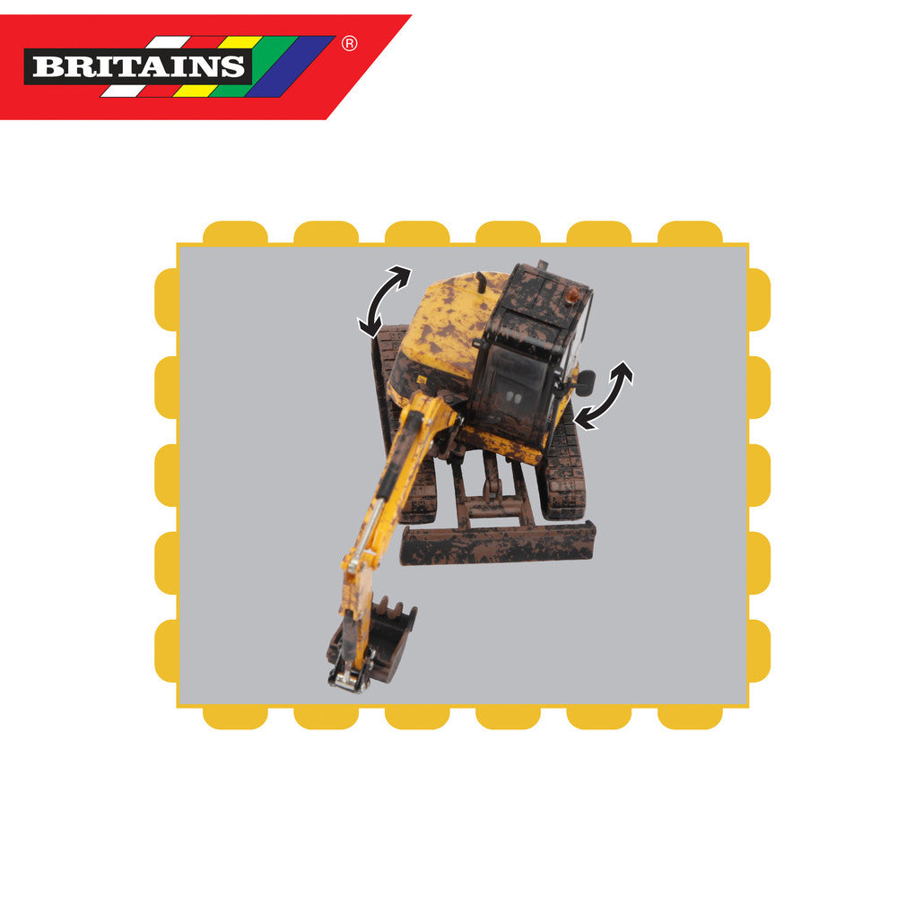 Britains 1:32 Muddy Jcb Midi Excavator