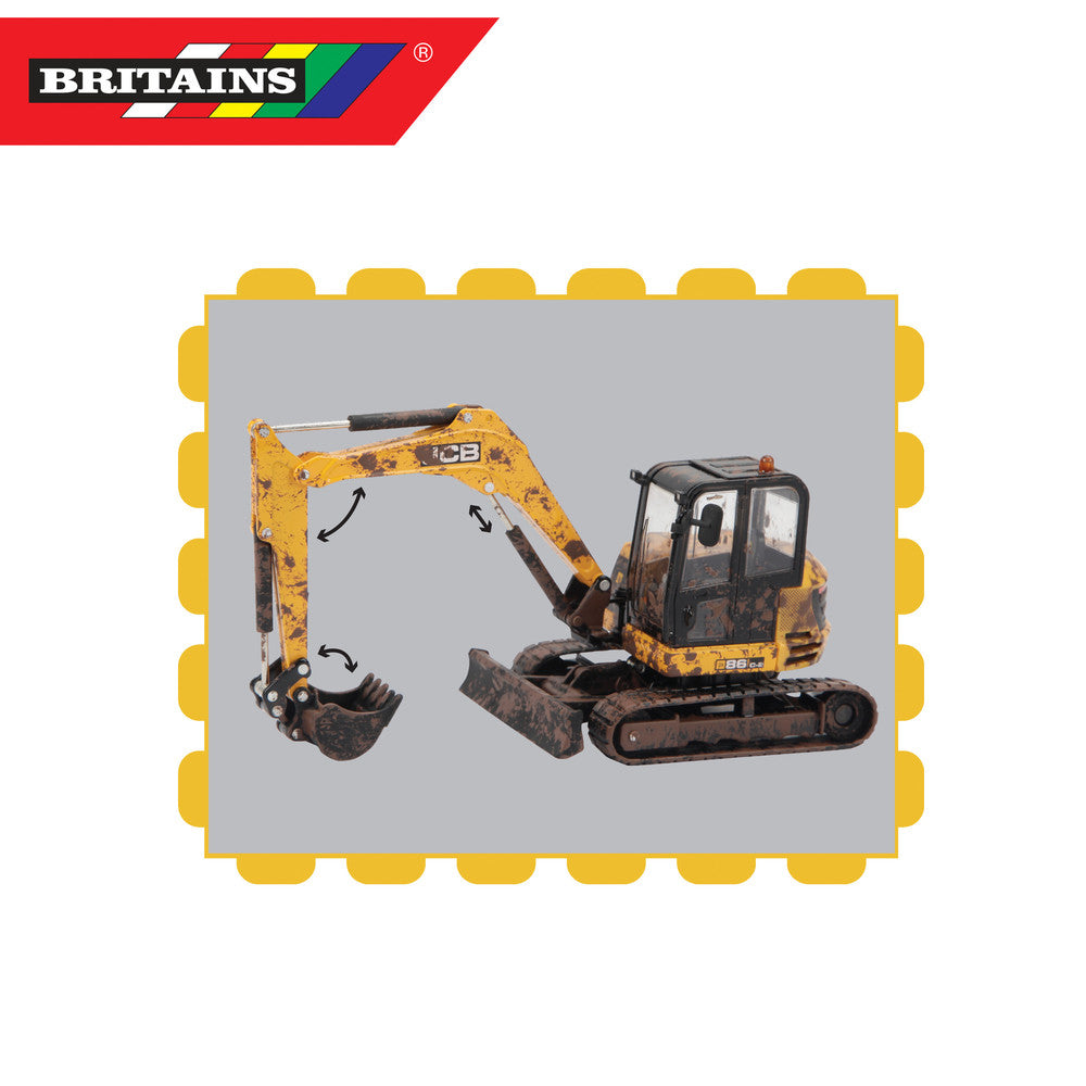 Britains 1:32 Muddy Jcb Midi Excavator