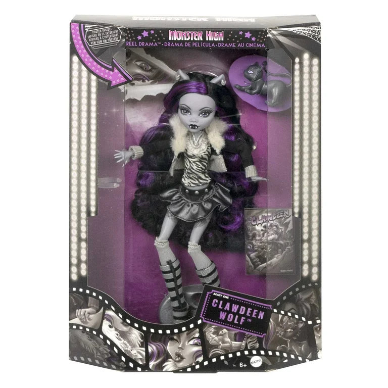Monster High Doll Reel Drama Clawdeen Wolf