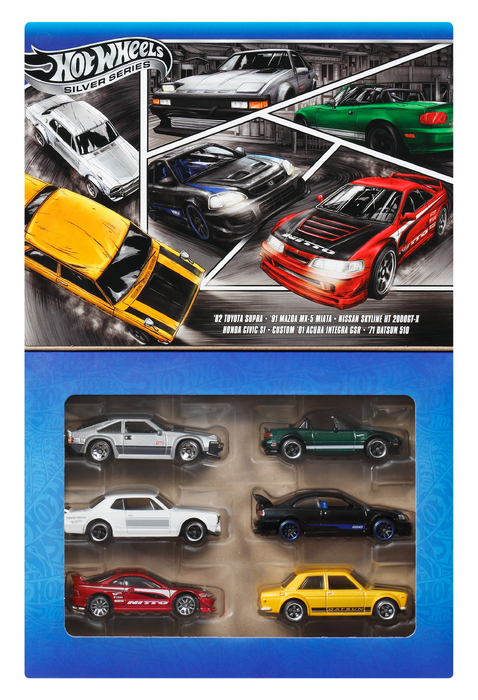 Hot Wheels Silver Series Diecast Cars Streets Of Japan 6 Pack