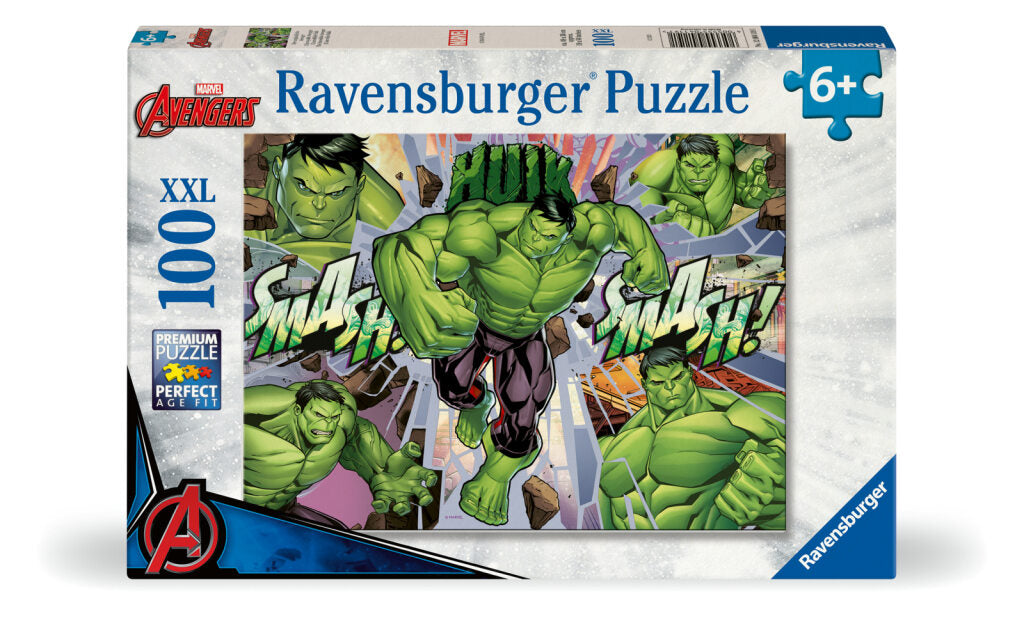 Ravensburger Marvel Hero, Hulk Xxl 100 Piece Jigsaw Puzzle - The Incredible Avenger