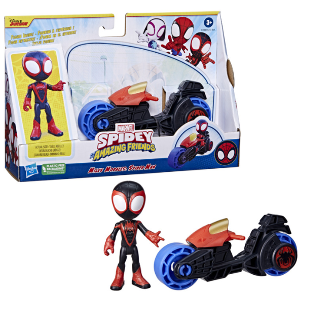 Marvel Spidey And His Amazing Friends Figure With Motorcycle Assortment