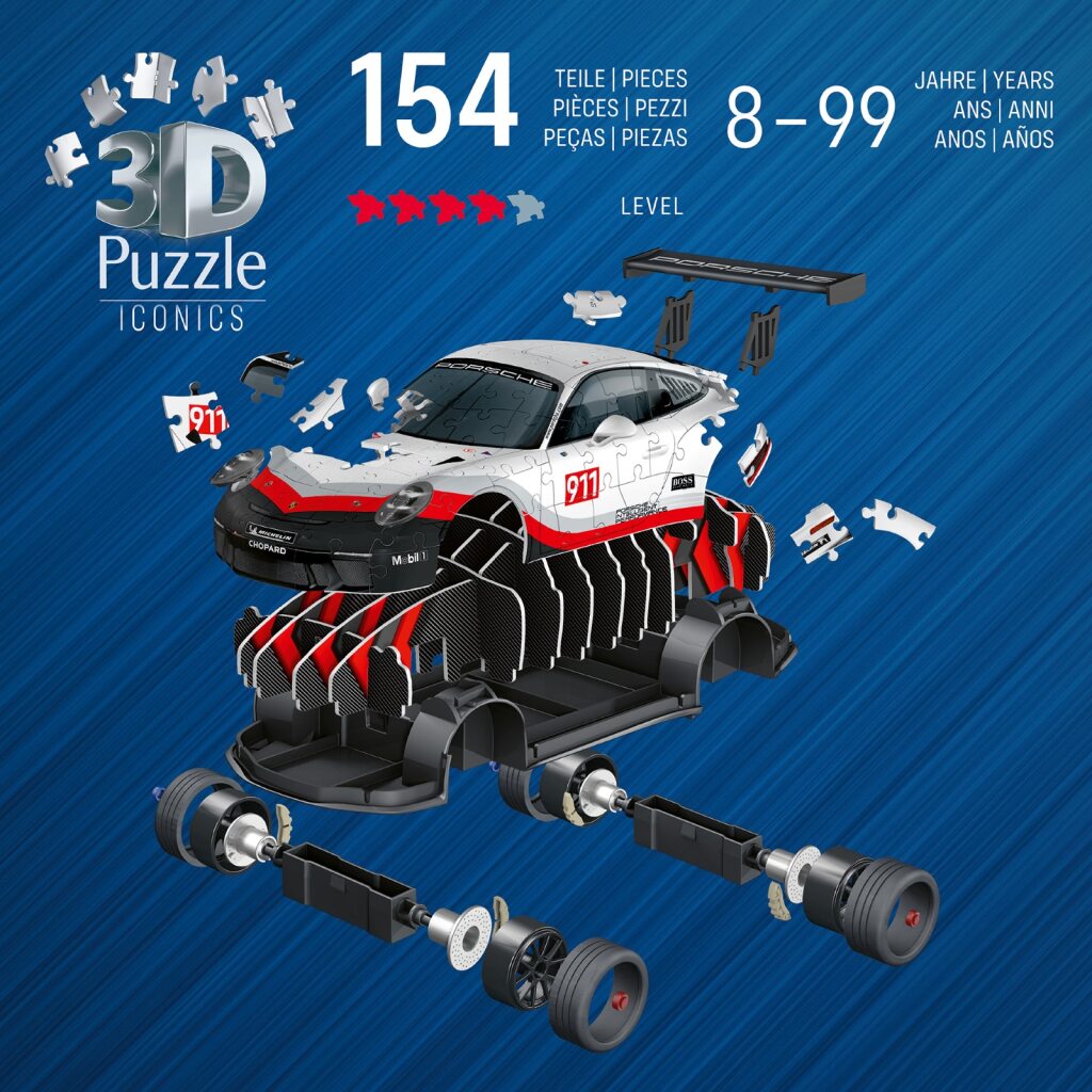 Ravensburger Porsche Gt3 Cup 3D Puzzle, 108Pc