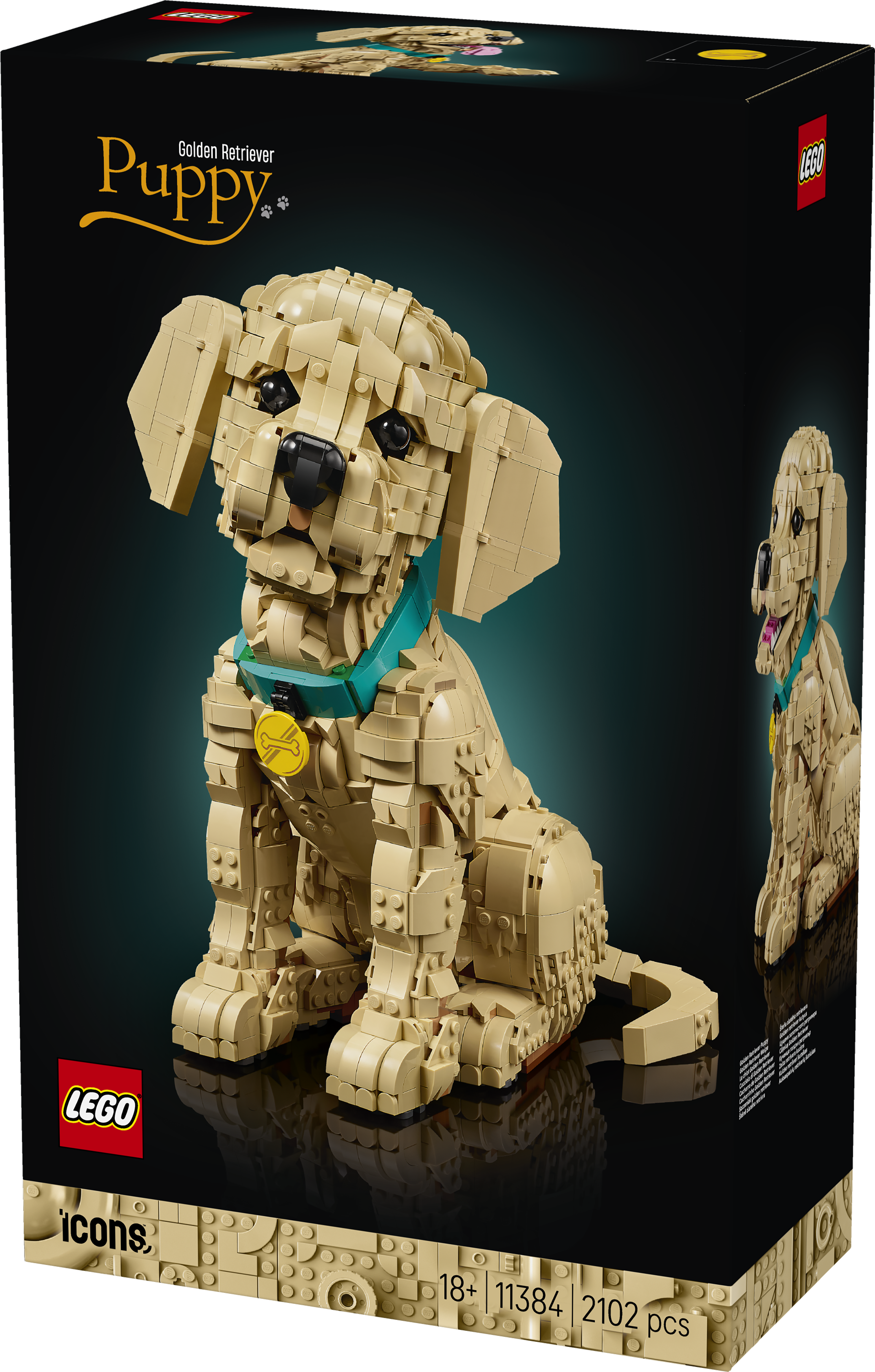 Lego Icons 11384 Golden Retriever Puppy Set For Adults