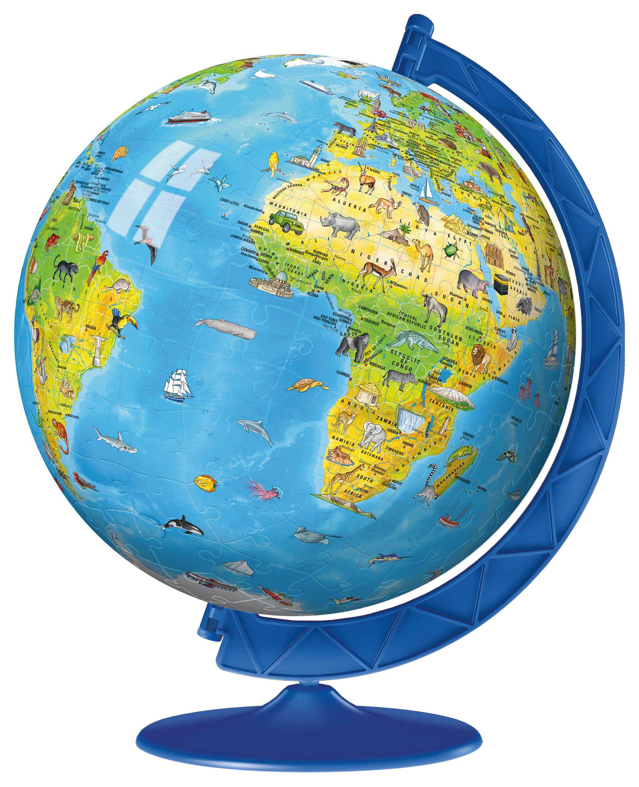 Ravensburger Children's World Globe, 180 Piece 3D Jigsaw Puzzle