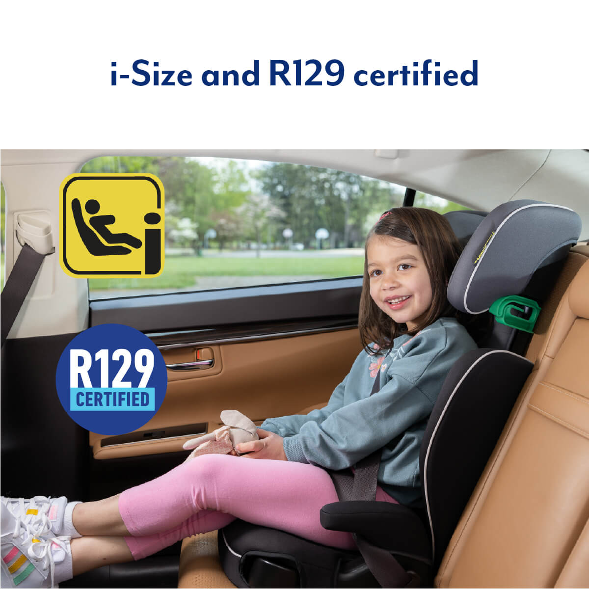 Graco Logico L I-Size R129 Lightweight Highback Booster Car Seat From 100-150Cm (Approx. 3.5 To 12 Years)
