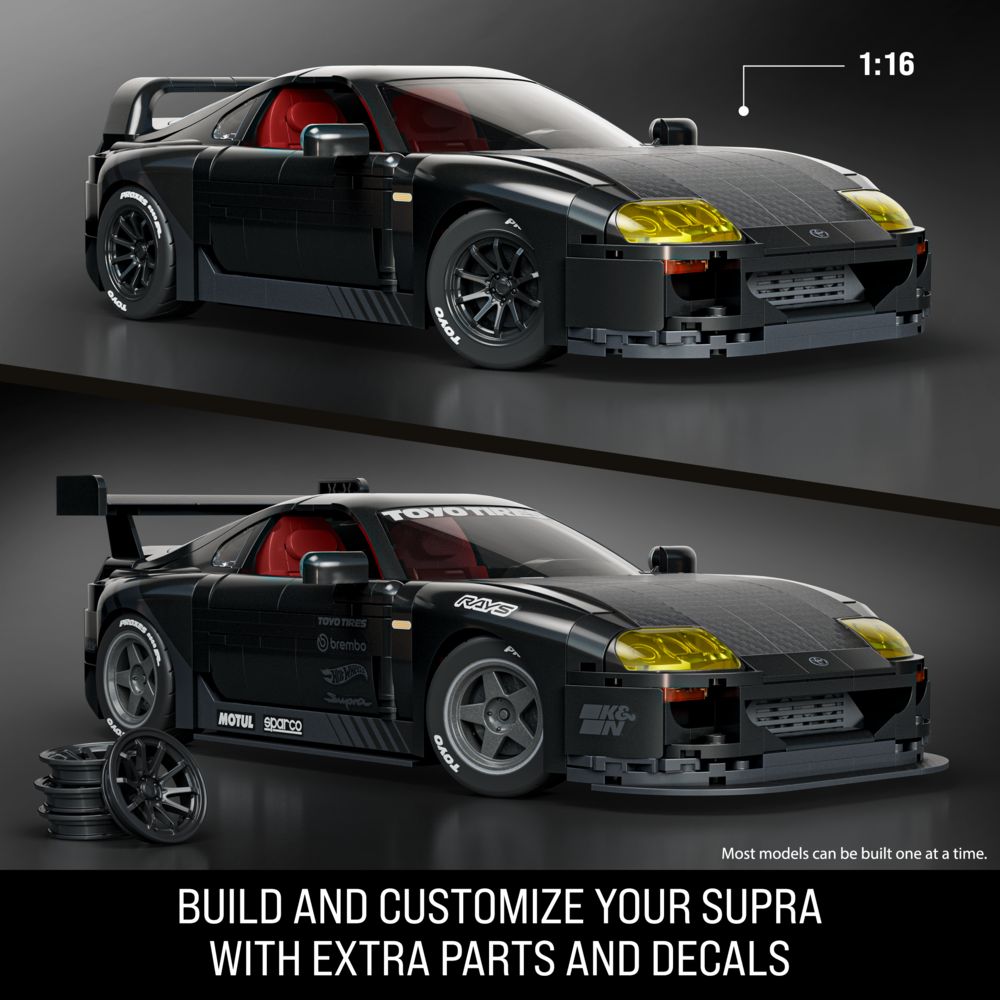 Mattel Brick Shop Hot Wheels Elite Series '94 Toyota Supra Mkiv Building Set