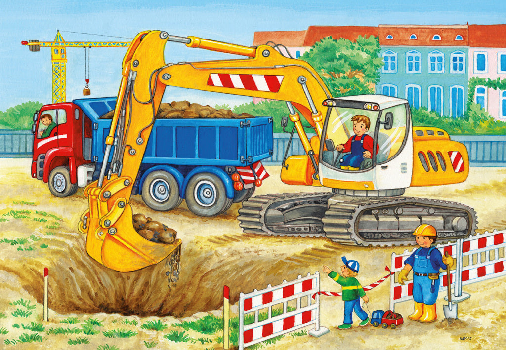 Ravensburger Hard At Work 2X 12 Piece Jigsaw Puzzle Story Game