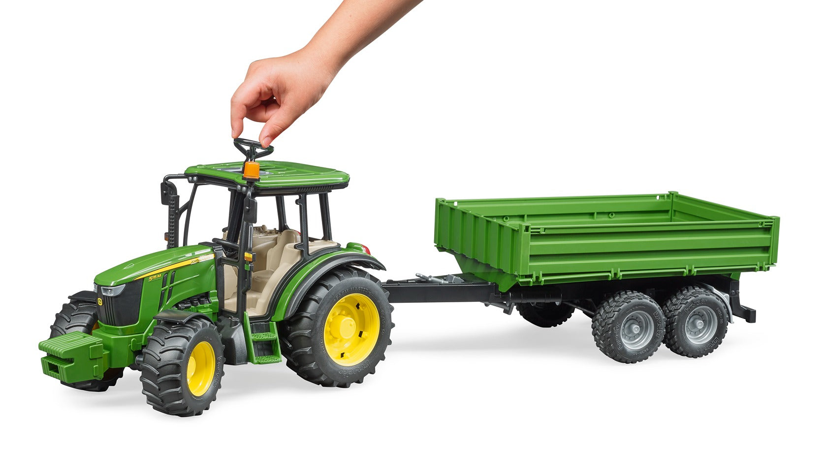 Bruder 1:16 John Deere 5115M Tractor With Tipping Trailer