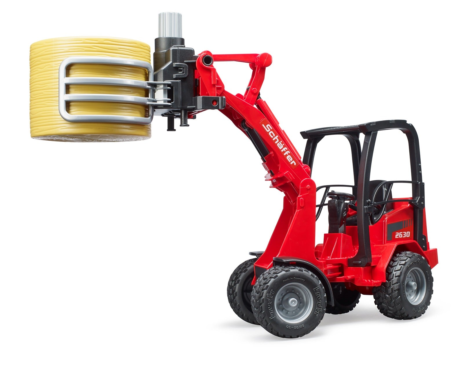 Bruder 1:16 Compact Loader With Bale Gripper And Bale