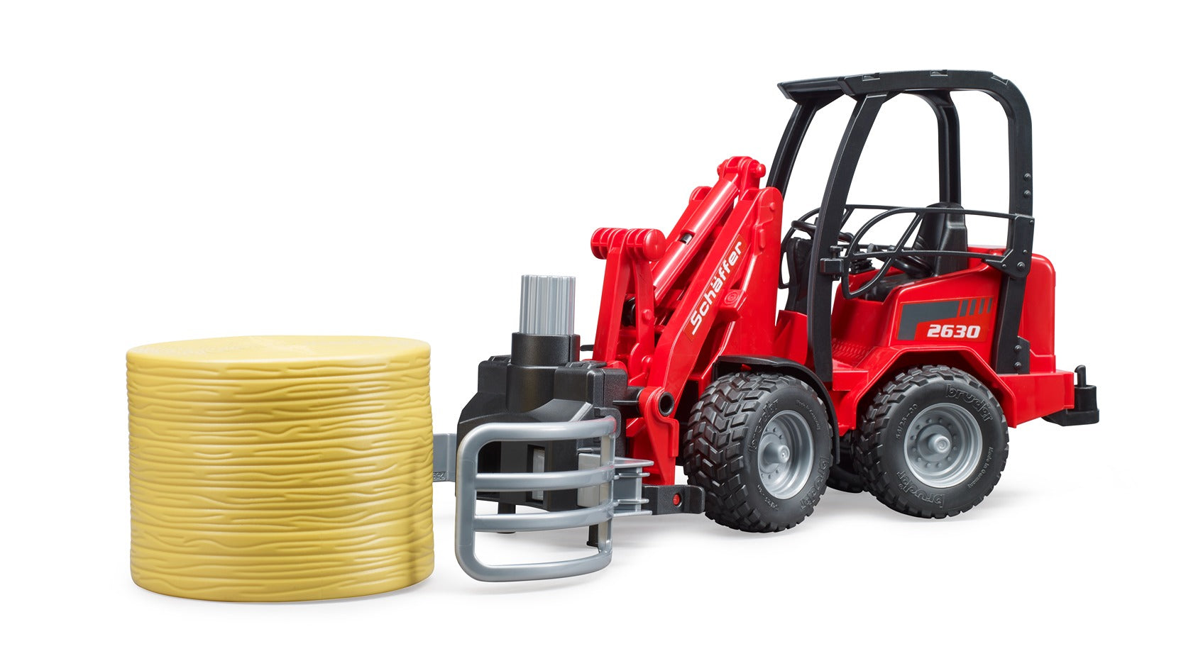 Bruder 1:16 Compact Loader With Bale Gripper And Bale