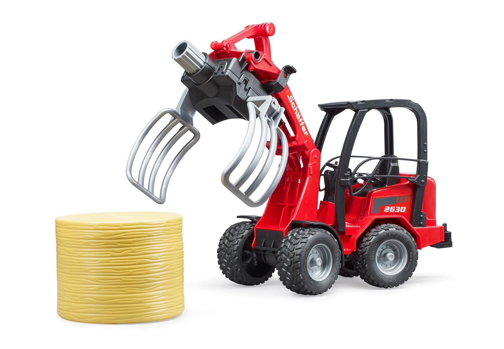 Bruder 1:16 Compact Loader With Bale Gripper And Bale