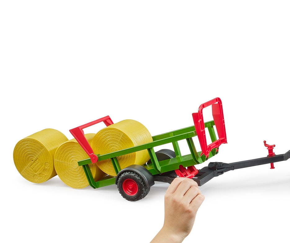 Bruder 1:16 Self Loading Bale Trailer With 3 Bales