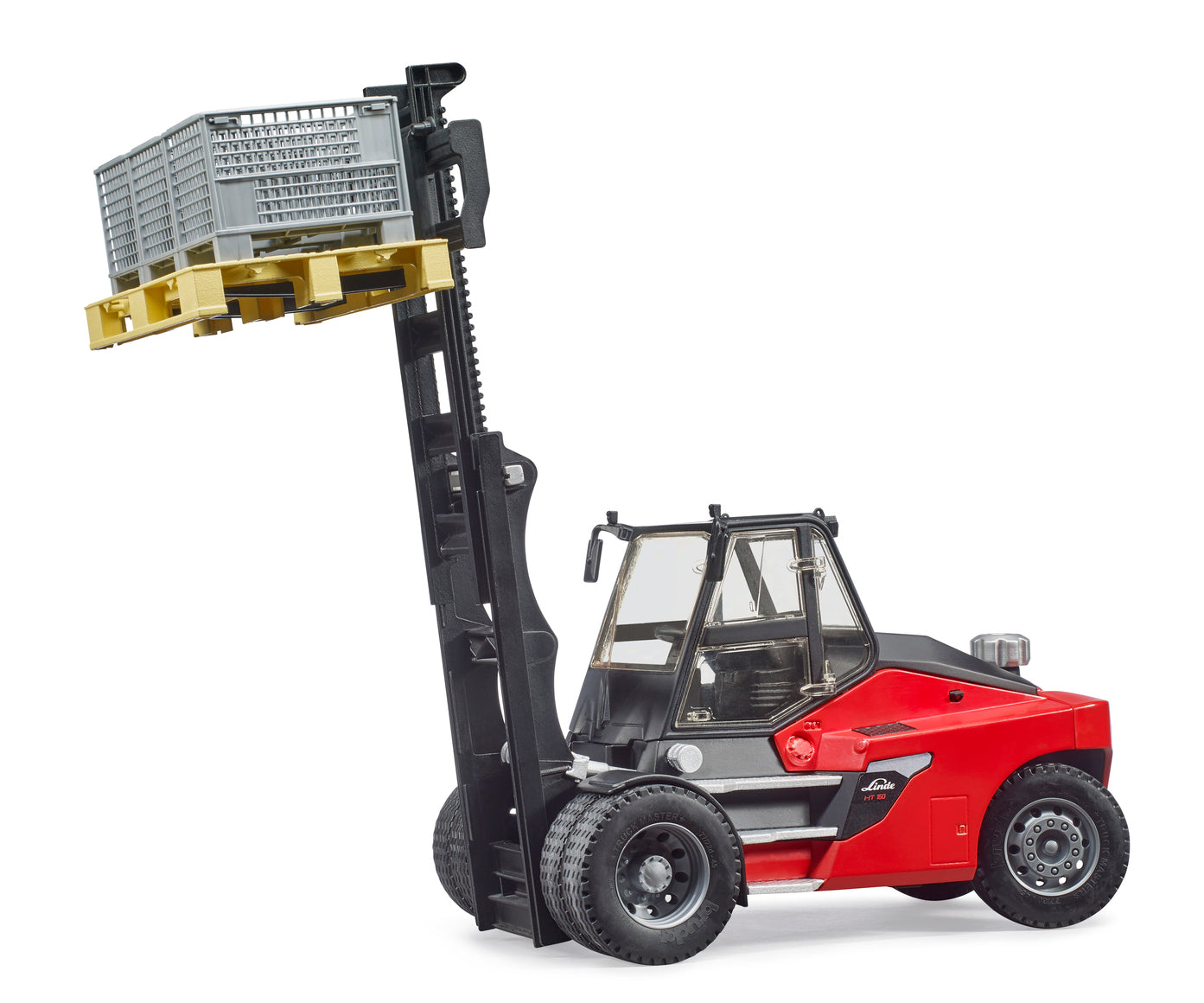 Bruder Linde Ht160 Forklift With Pallet & 3 Pallet Cages