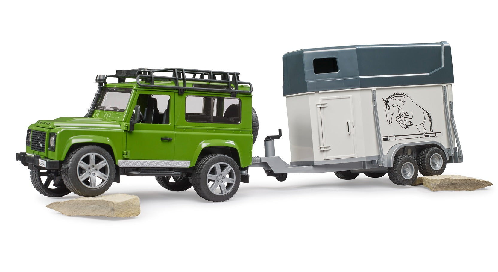 Bruder 1:16 Land Rover With Horse Trailer