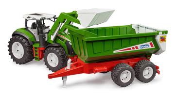 Bruder Roadmax Tractor With Frontloader And Rear Tipper