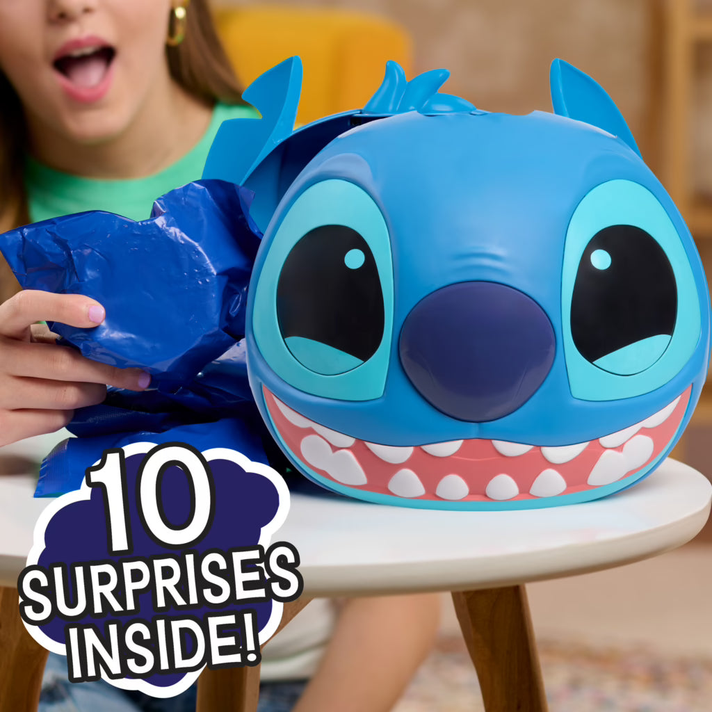 Disney Stitch 23 Cm Jumbo Mystery Capsule, Surprise Toy Capsule With 10 Toys & Activities