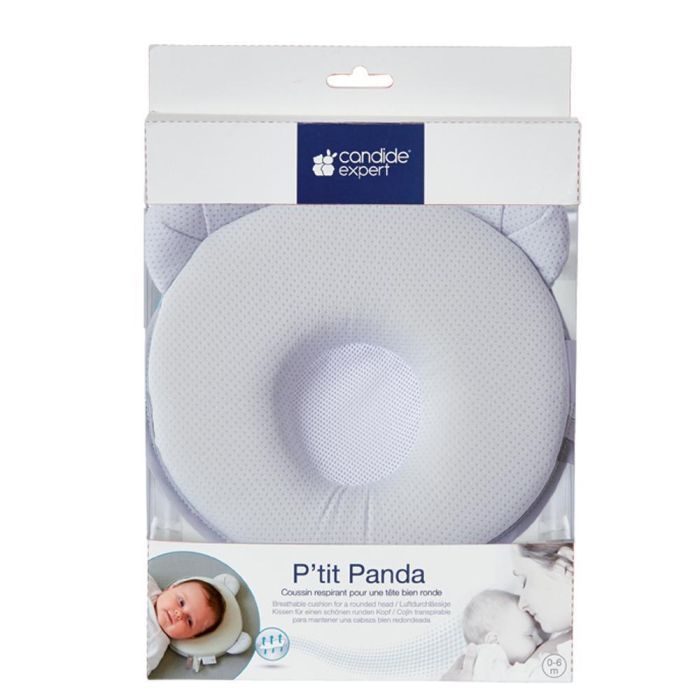 Candide Petit Panda Air+ Breathable Baby Pillow, Prevents Flathead & Overheating - Grey