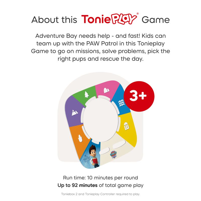 Tonies Moon Grey Toniebox 2 Play Set With Paw Patrol Chase Tonie