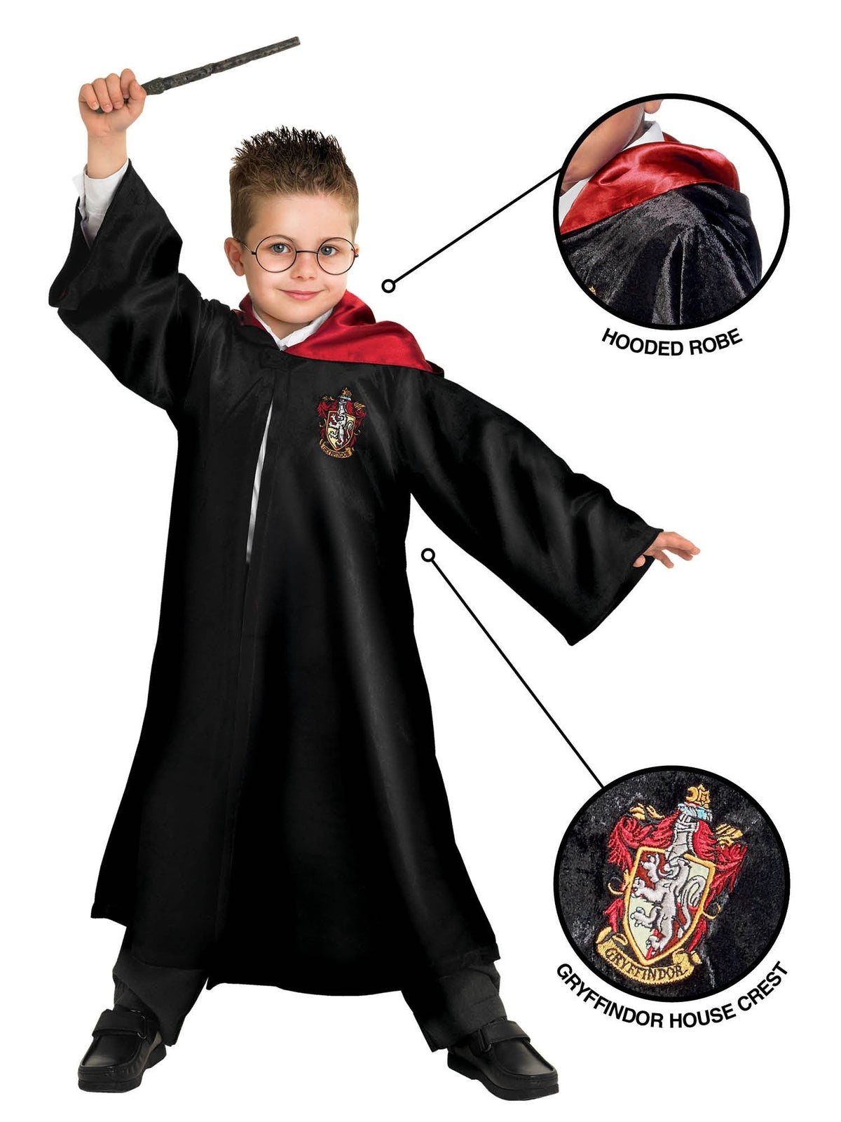 Harry Potter Gryffindor Hooded Robe Deluxe Costume 9-10 Years