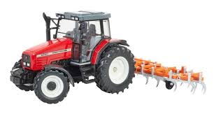 Britains - Massey Ferguson Heritage Tractor Playset ( With Fold Up Cultivator)
