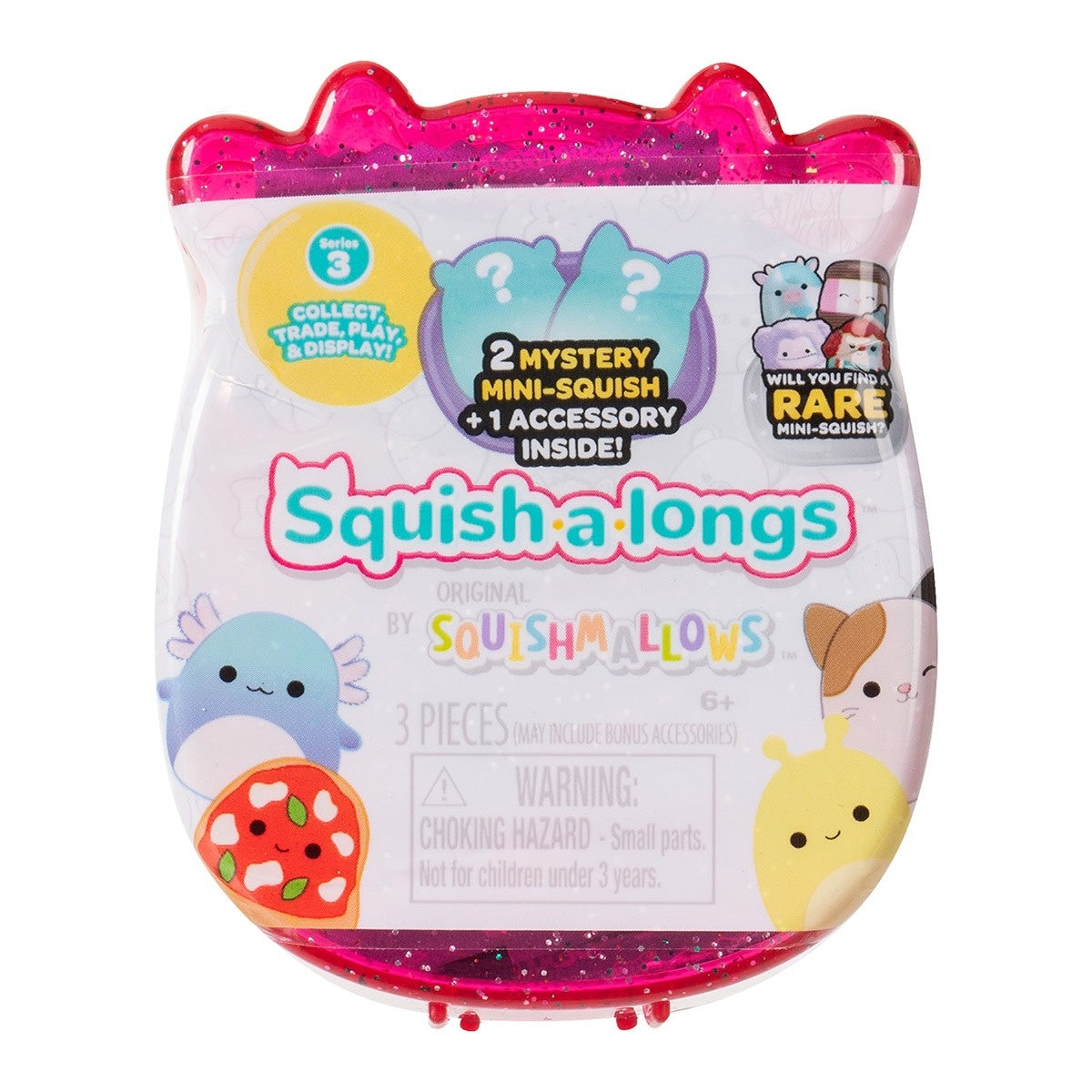 Original Squishmallows Squish-A-Longs 1” Mini Squish Bling Bag Series 3