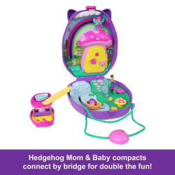 Polly Pocket Hedgehog Mom & Baby Compact Set