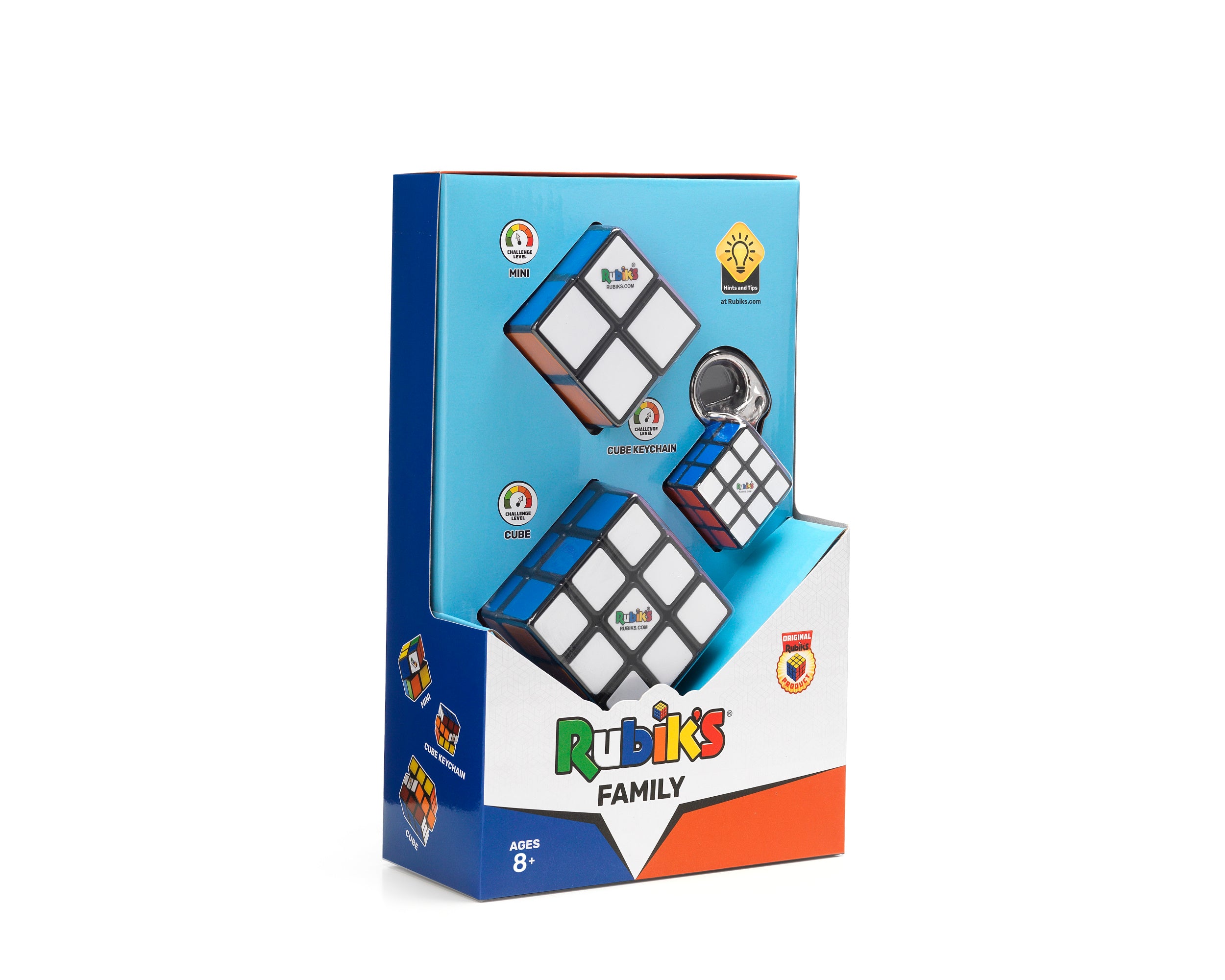 Rubik’s Family Pack, 3X3 Cube, 2X2 Cube & 3X3 Keyring Cube