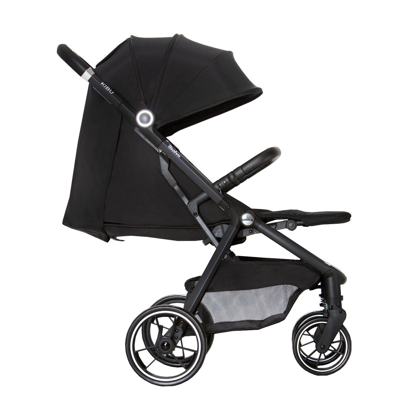 Asalvo Kibu Lightweight Stroller (Birth To 22 Kg) - Black