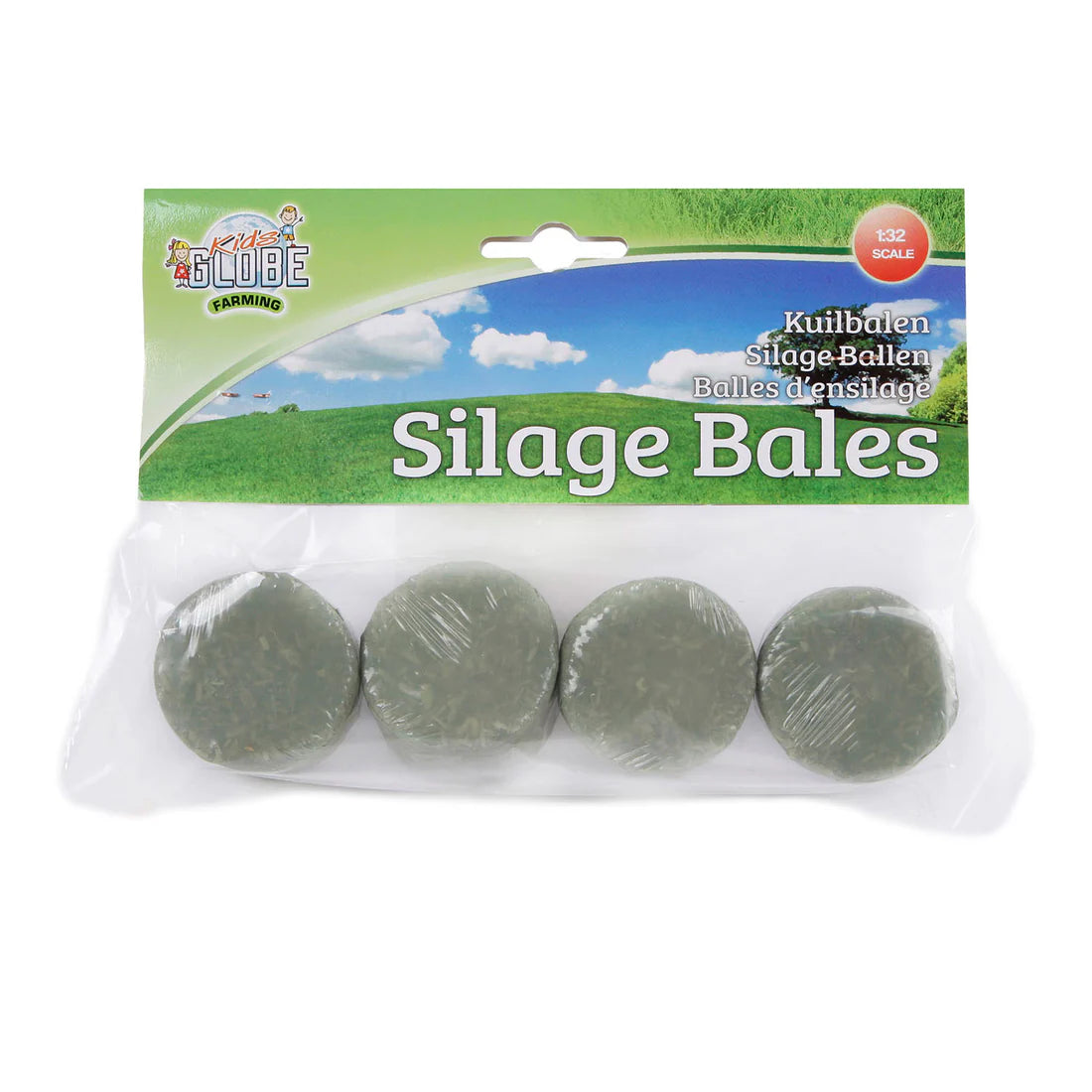 1:32 Round Silage Bales 4 Pack