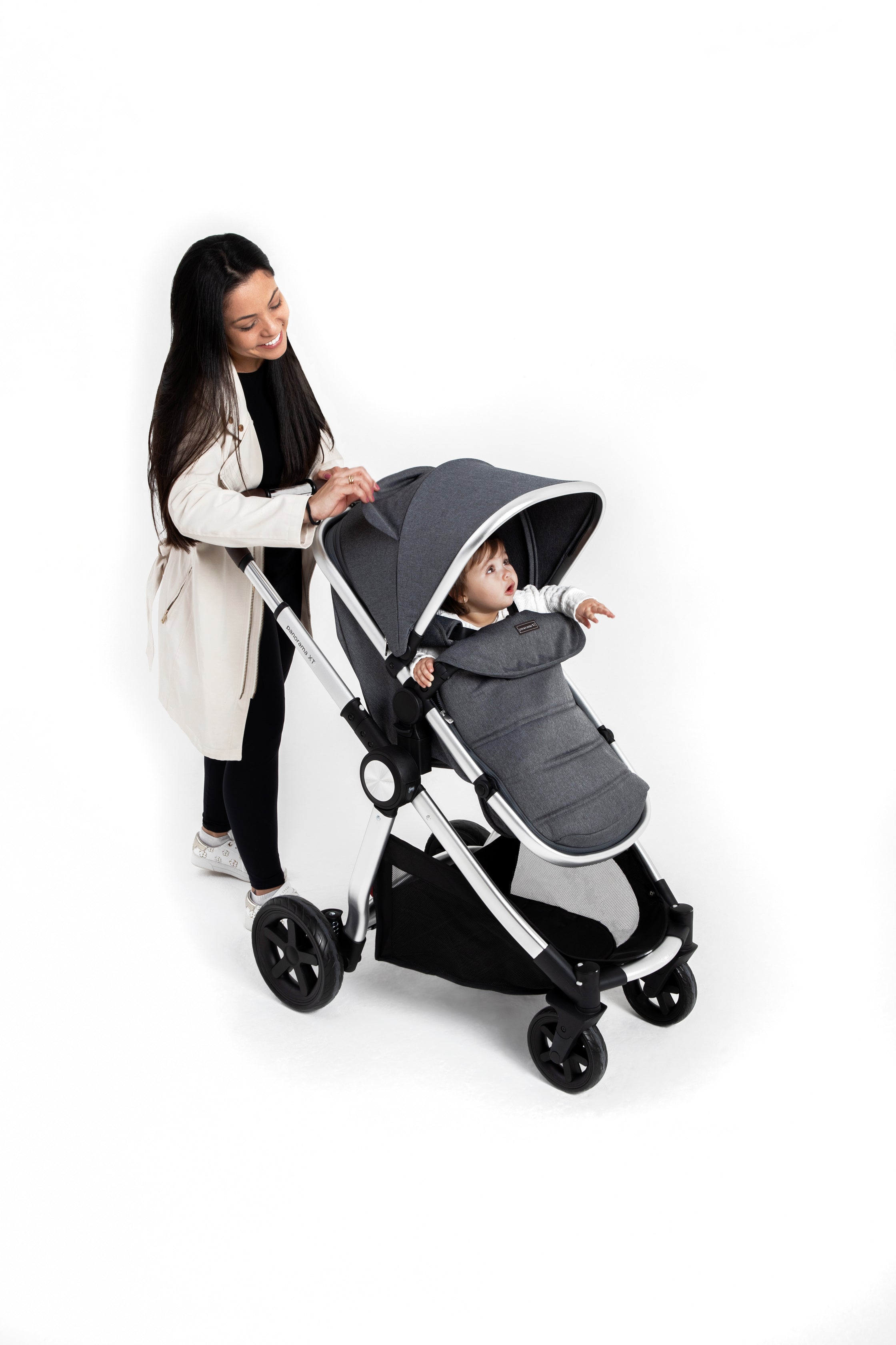 Panorama Xt I Travel System With I-Size Car Seat & Base Bundle - Grey