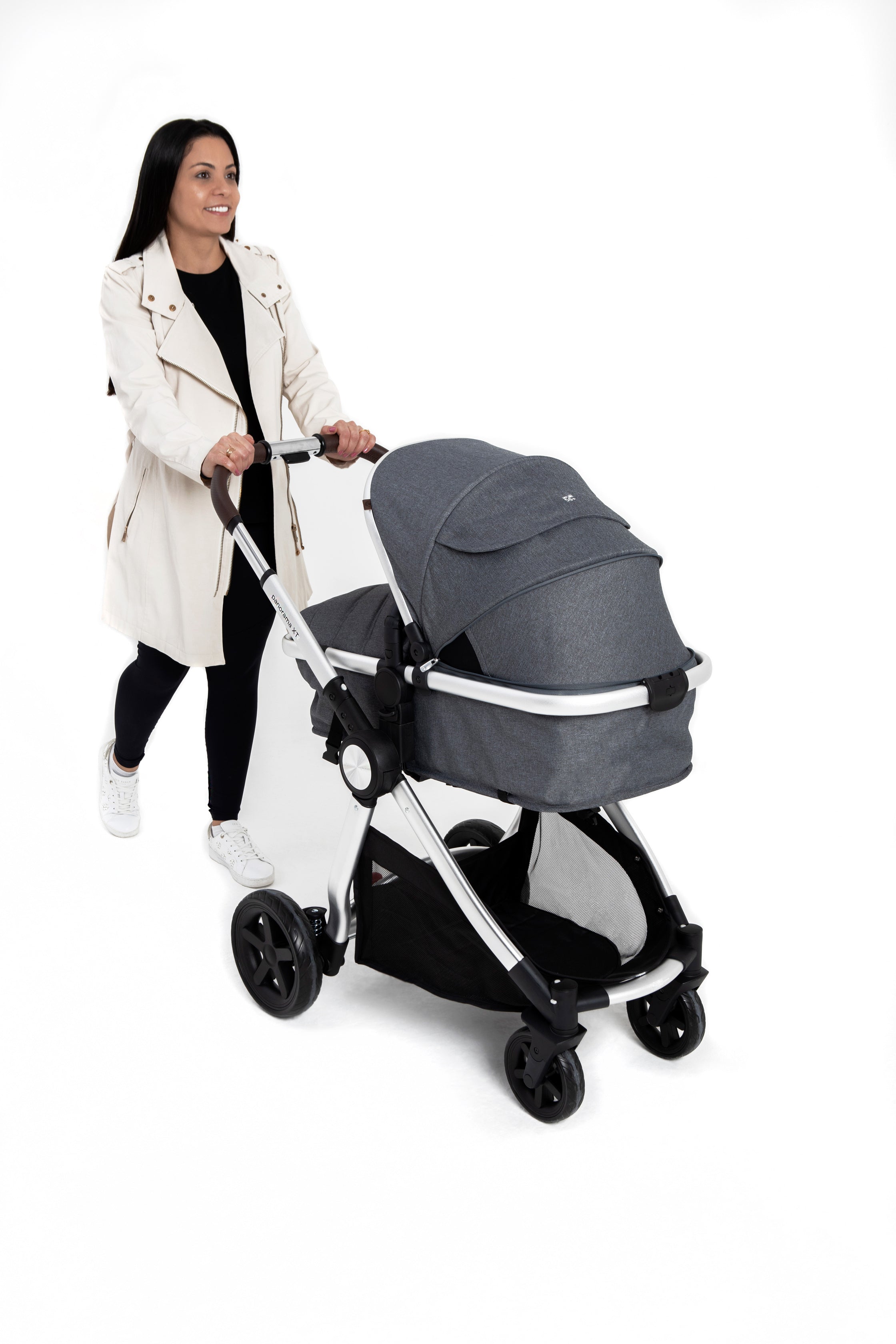 Panorama Xt I Travel System With I-Size Car Seat & Base Bundle - Grey