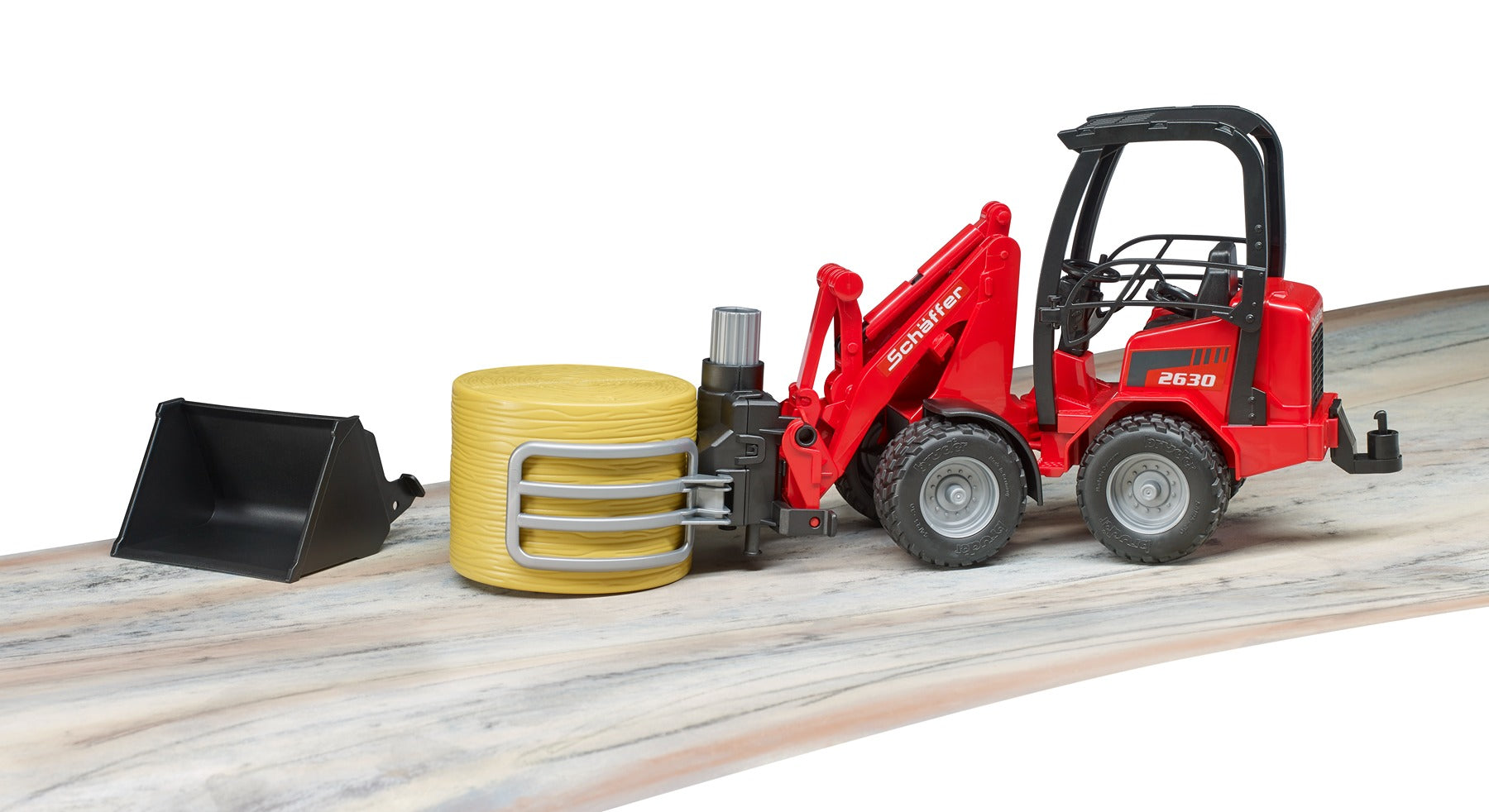 Bruder 1:16 Compact Loader With Bale Gripper And Bale