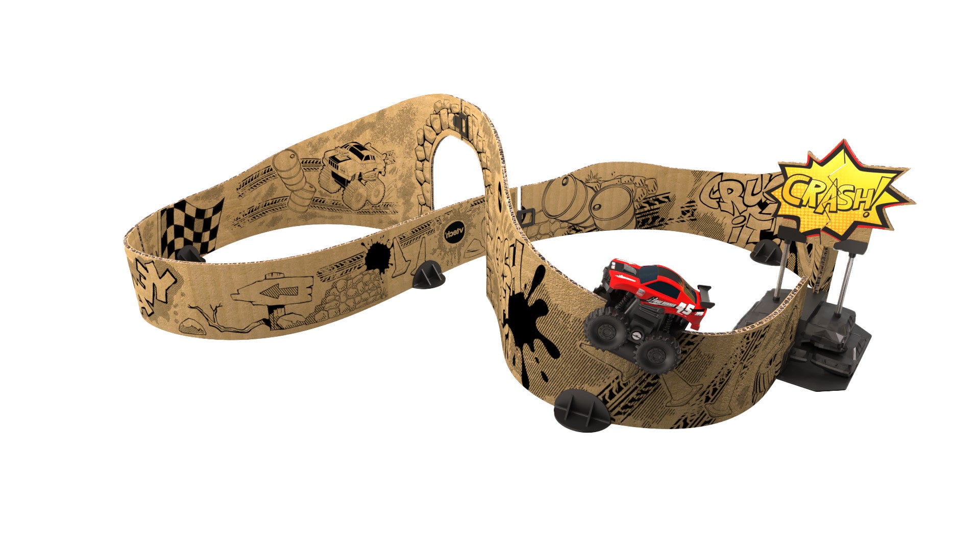 Vtech Car-Board Racers Monster Truck & Track